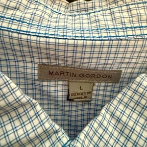 Martin Gordon Blue Checkered Men's Casual Shirt
